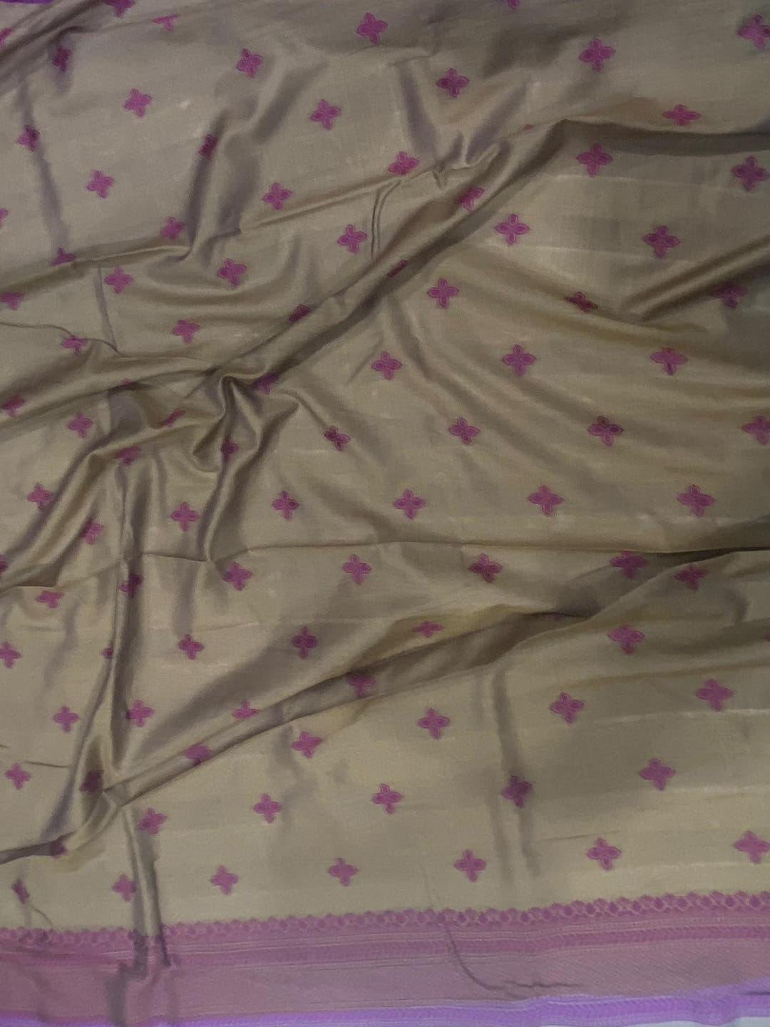 Orchid Patola And Kalamkari Fusion Saree