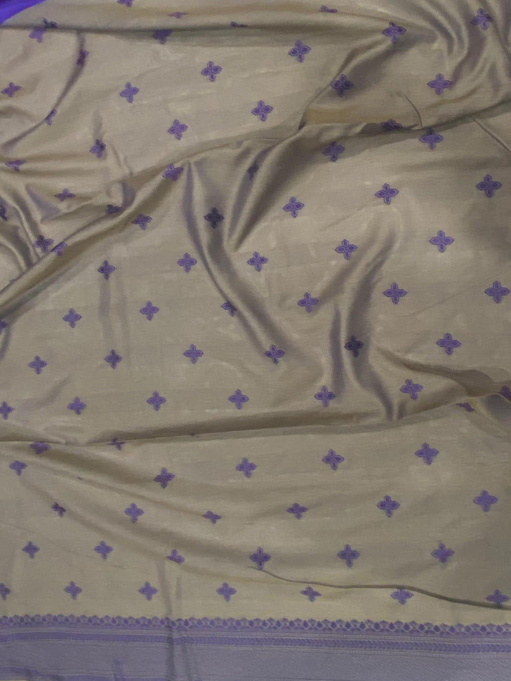 Persian Blue Patola And Kalamkari Fusion Saree

