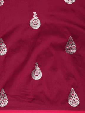 Exclusive Pure Banarasi Zari Silk Saree with Ethnic Motifs