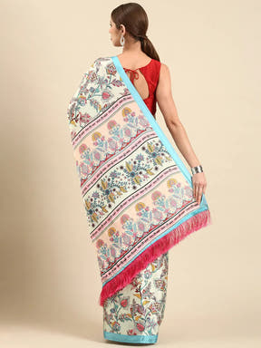 Soft Satin Georgette Pristel Colour Party Wear Saree