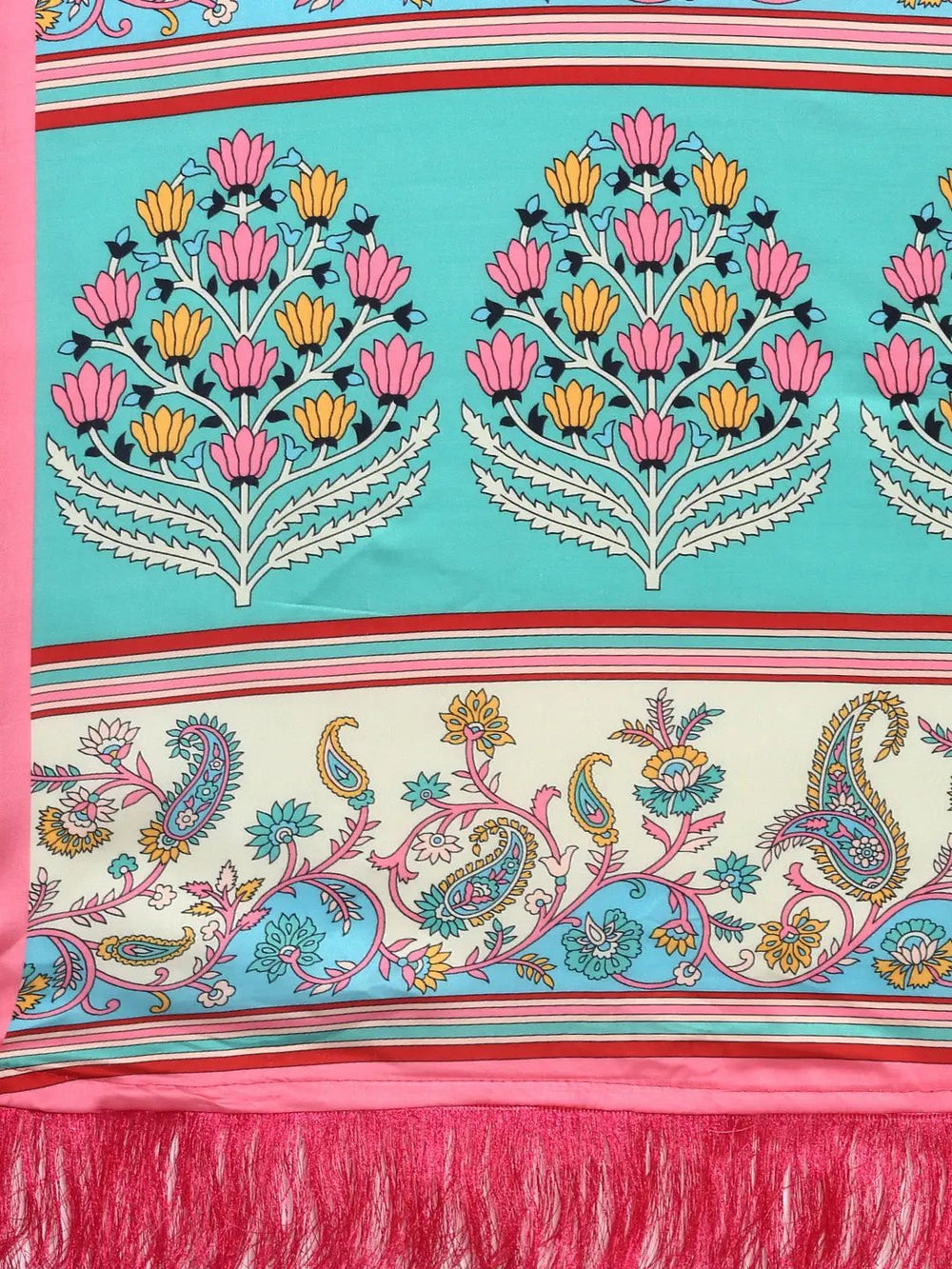 Soft Satin Georgette Pristel Colour Party Wear Saree