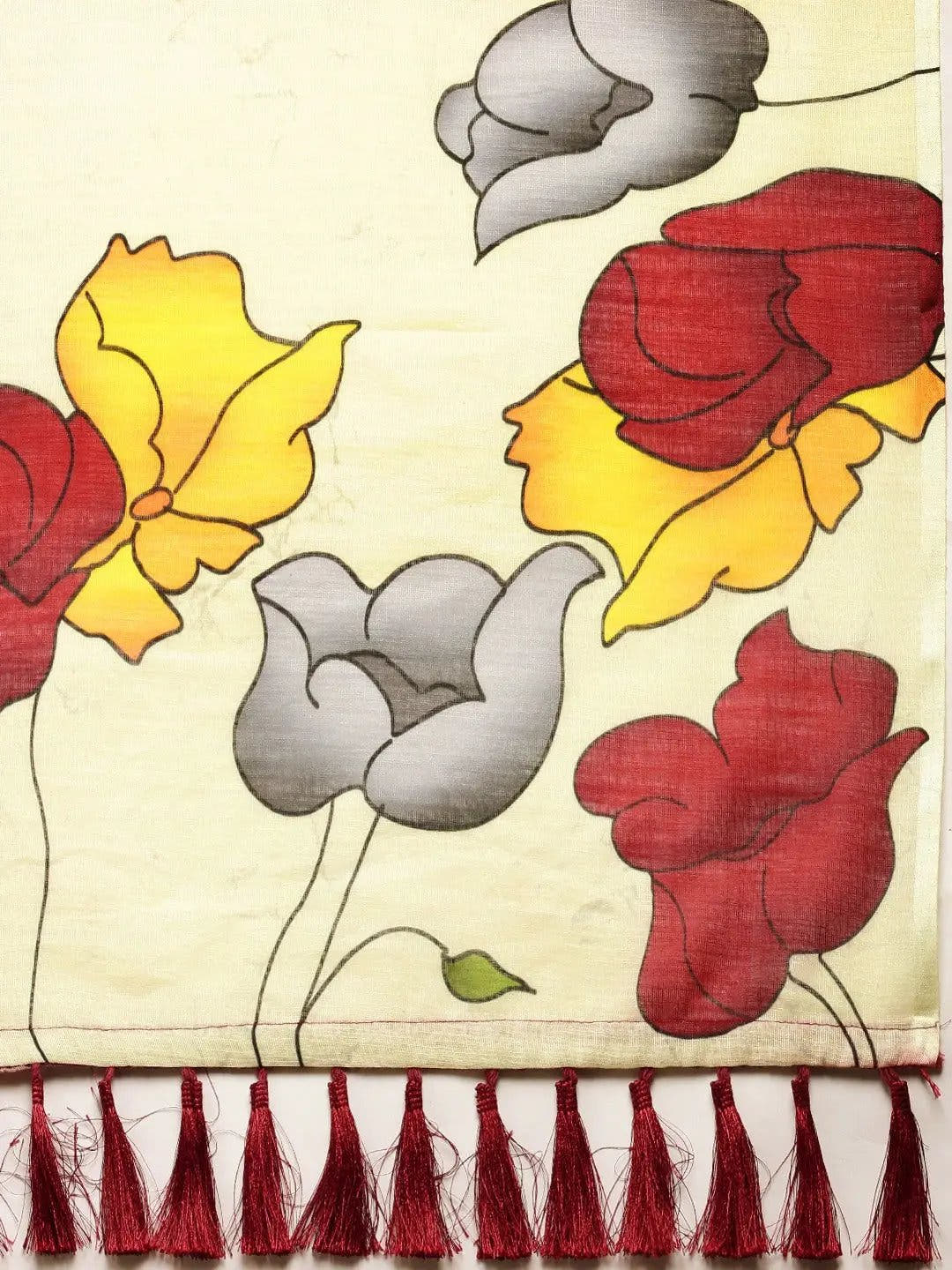  Exclusive Linen Floral Printed Saree