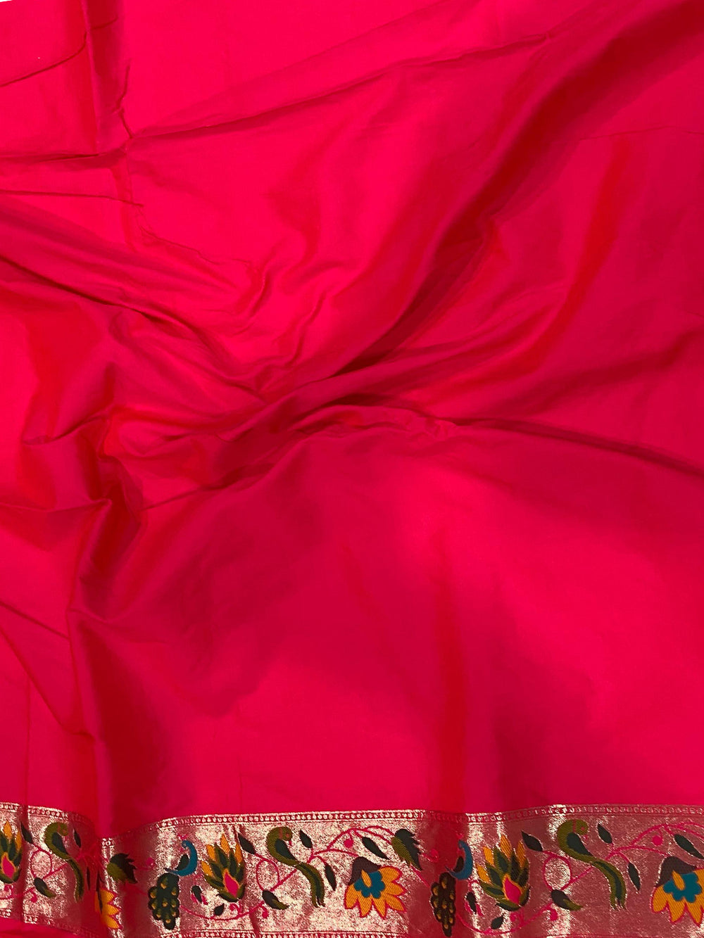 Pink Silk Blend Woven Zari Work Paithani Saree