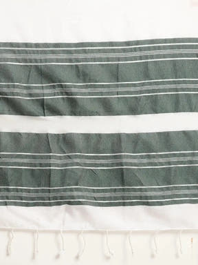 Bhagalpuri Linen Saree With Green Colour Small Patti