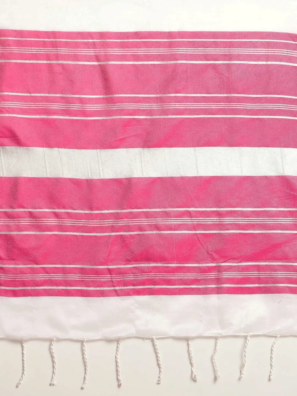 Bhagalpuri Linen Saree With Pink Colour Small Patti