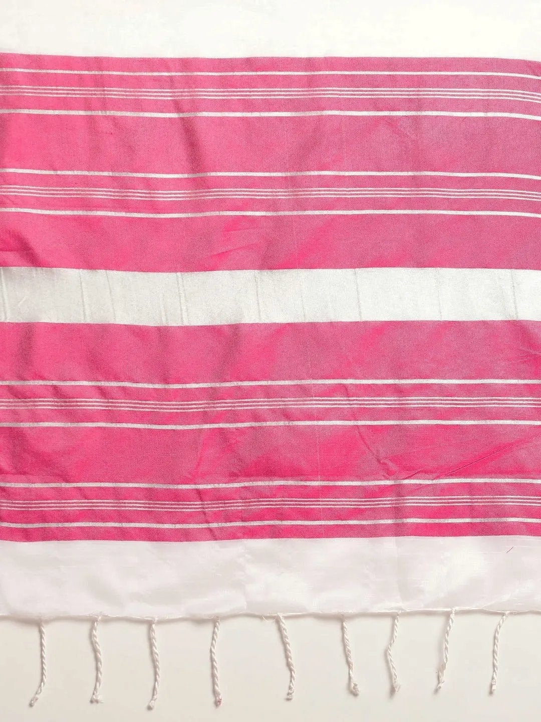 Bhagalpuri Linen Saree With Pink Colour Small Patti