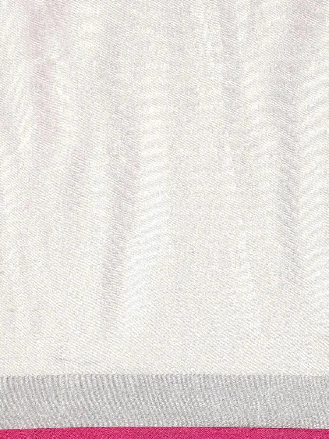Bhagalpuri Linen Saree With Pink Colour Small Patti