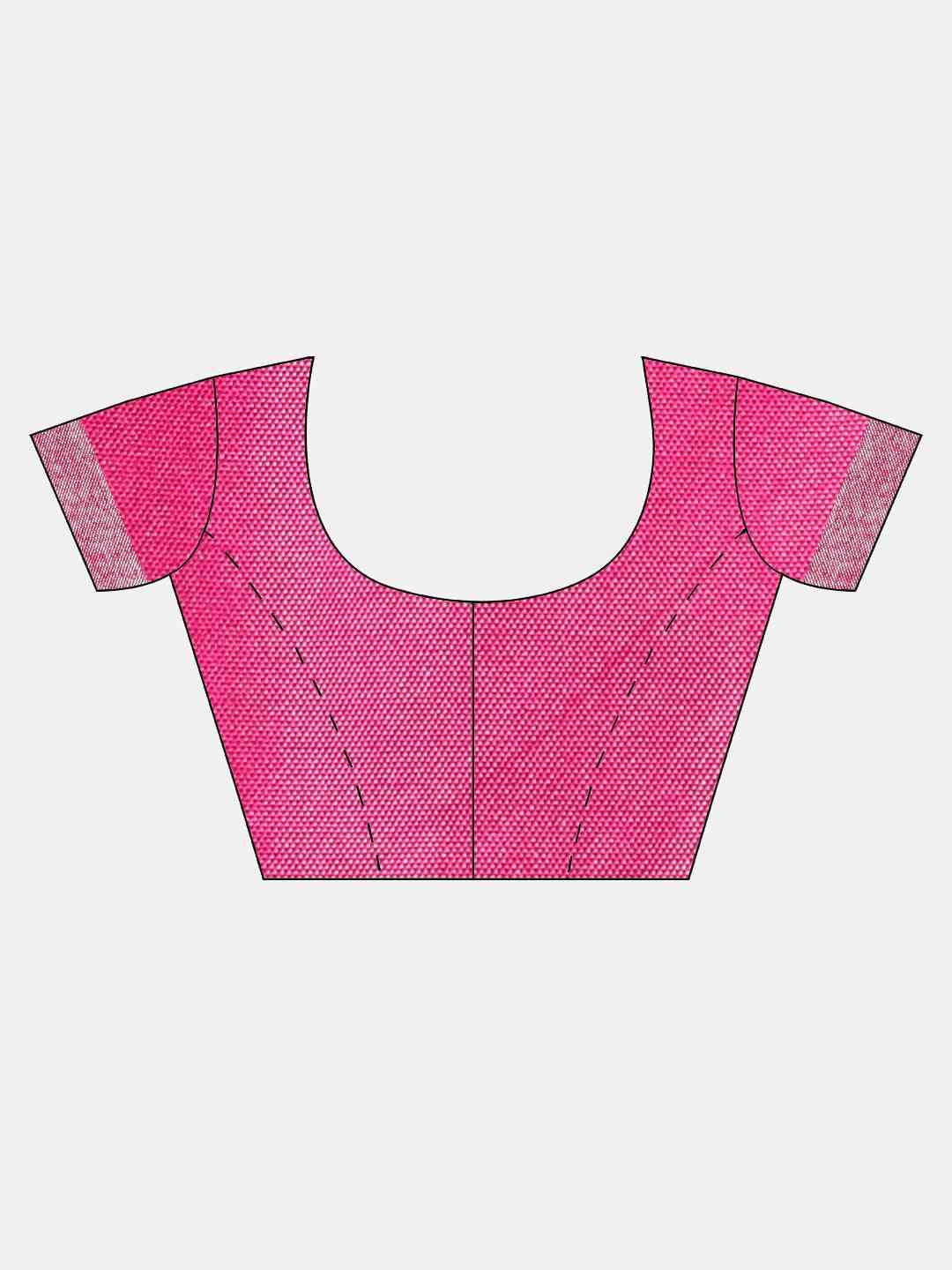 Bhagalpuri Linen Saree With Pink Colour Small Patti
