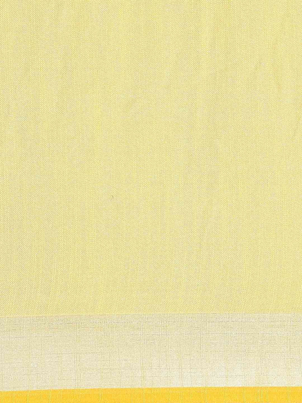 Stylish Yellow Colour Solid Linen Saree with Zari Border