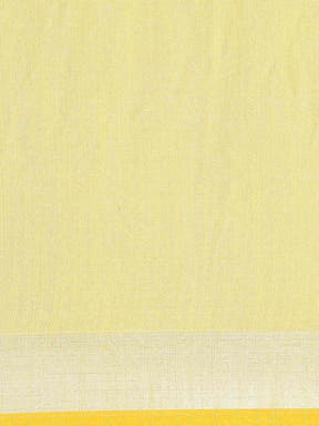 Stylish Yellow Colour Solid Linen Saree with Zari Border