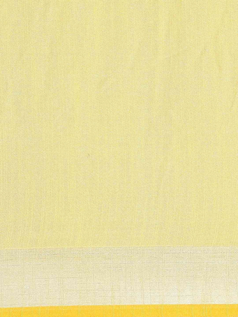 Stylish Yellow Colour Solid Linen Saree with Zari Border