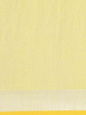 Stylish Yellow Colour Solid Linen Saree with Zari Border
