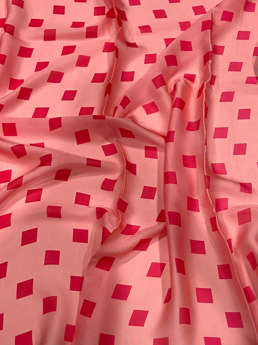 Pink Batik And Polka Dots Print Saree

