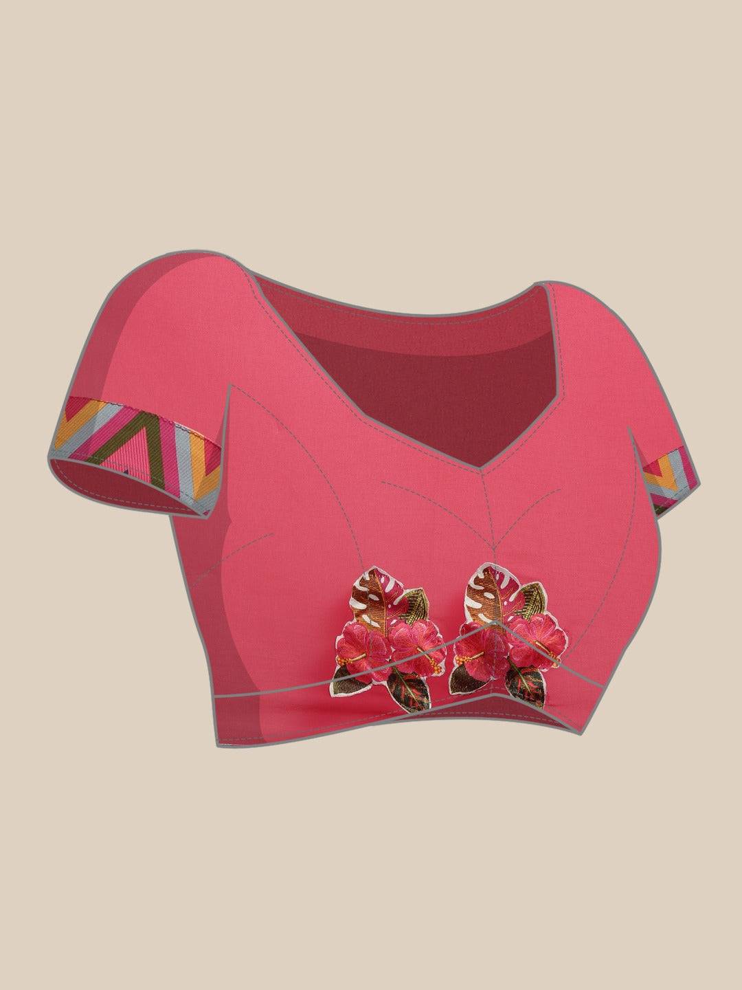 Soft Georgette Saree With Foli Print Work