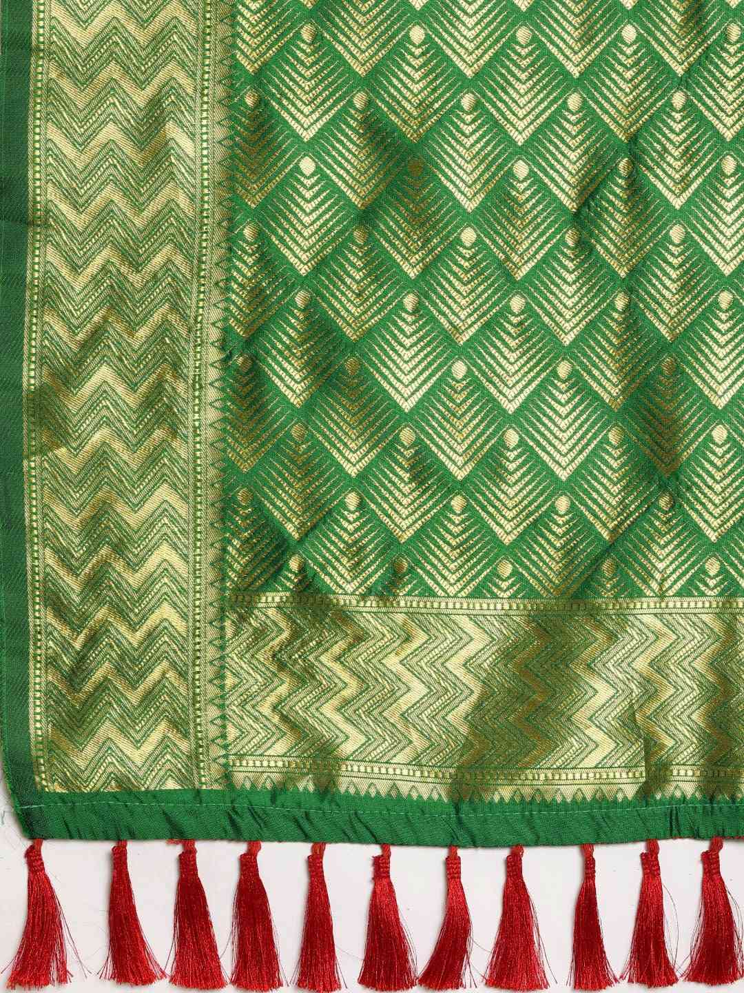 Exclusive Patola Silk Saree With Woven Design And Zari Work