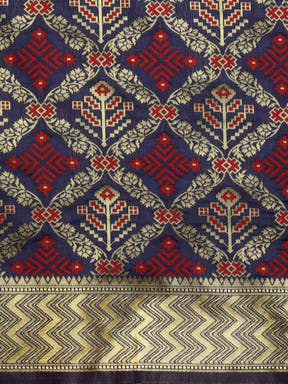 Beautiful Patola Silk Saree With Zari Border