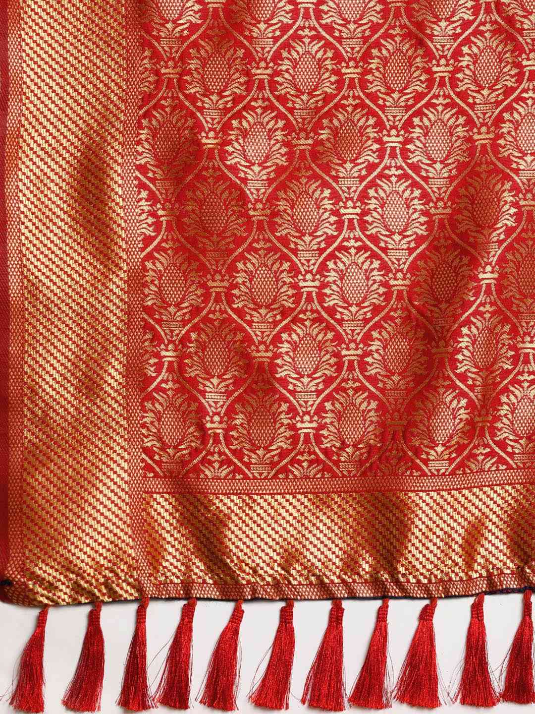 Beautiful Patola Silk Saree with Woven Design & Zari Border