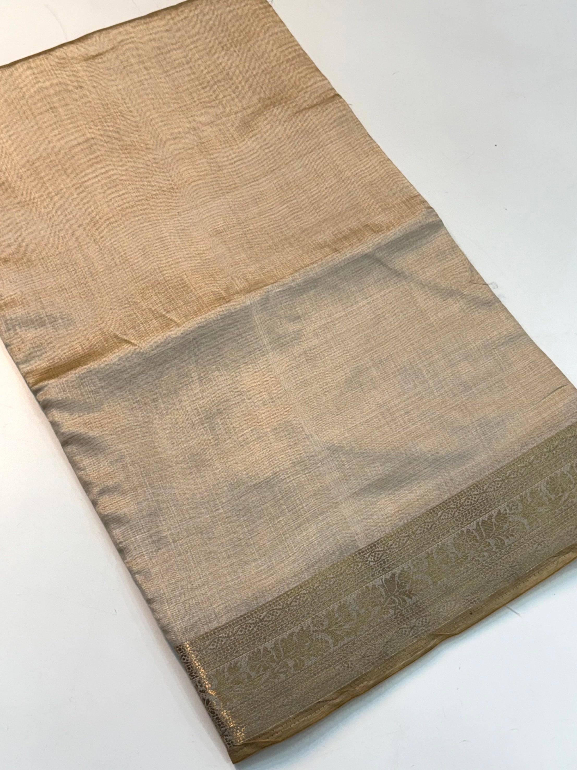 Graceful Beige Soft Tussar Saree


