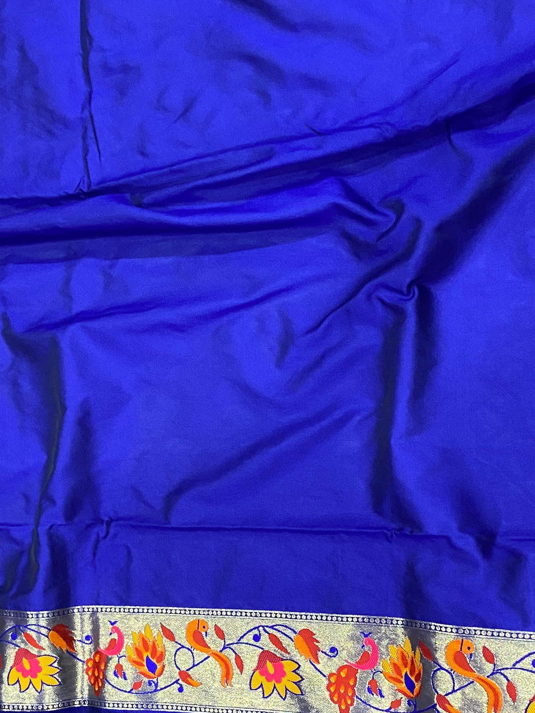 Purple Silk Blend Woven Zari Work Paithani Saree

