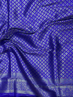Regal Purple Stripes Banarasi Silk Saree