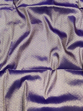 Royal Purple Soft Silk Kolam Print Saree