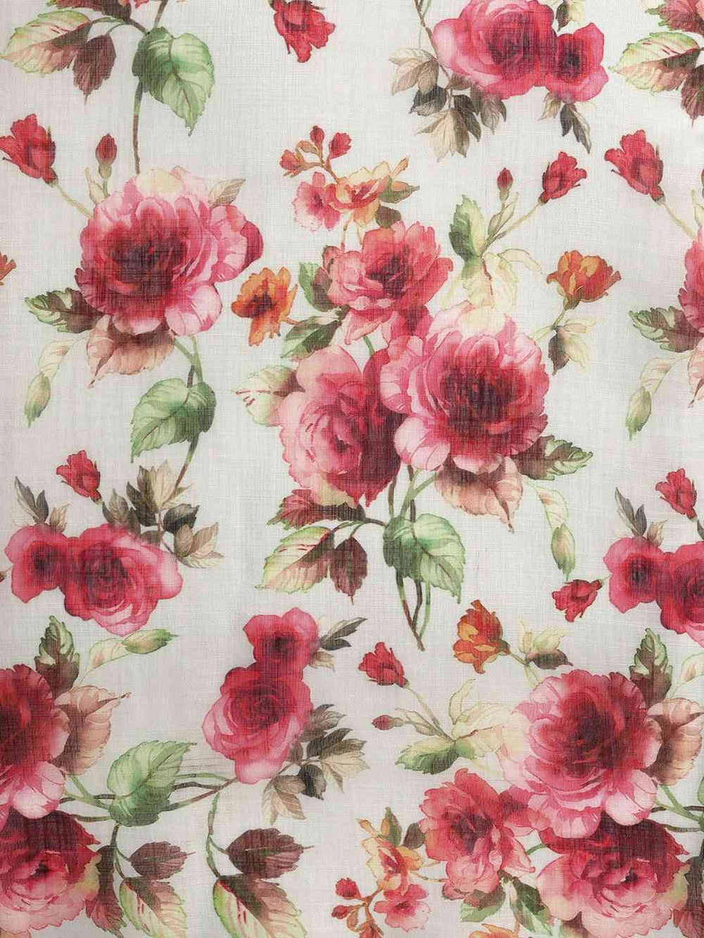 Stylish Linen Floral Print Saree