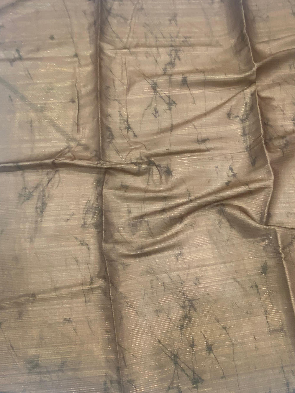 Mustard Tussar Floral Saree