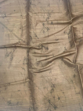 Mustard Tussar Floral Saree