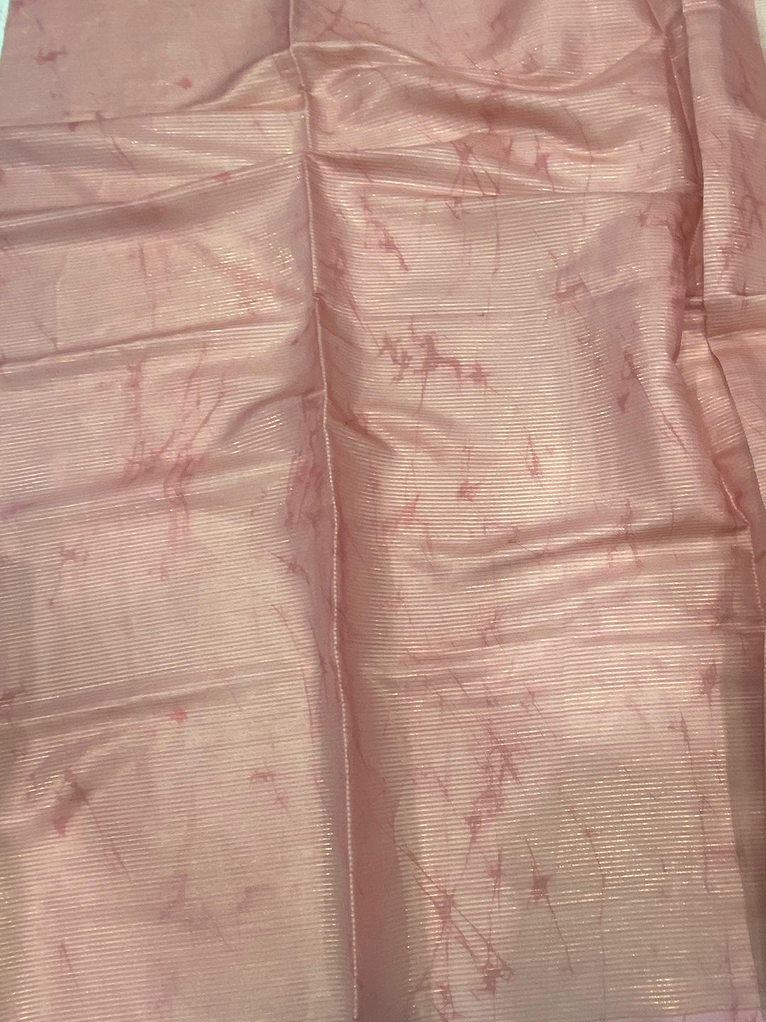 Rose Pink Tussar Floral Saree