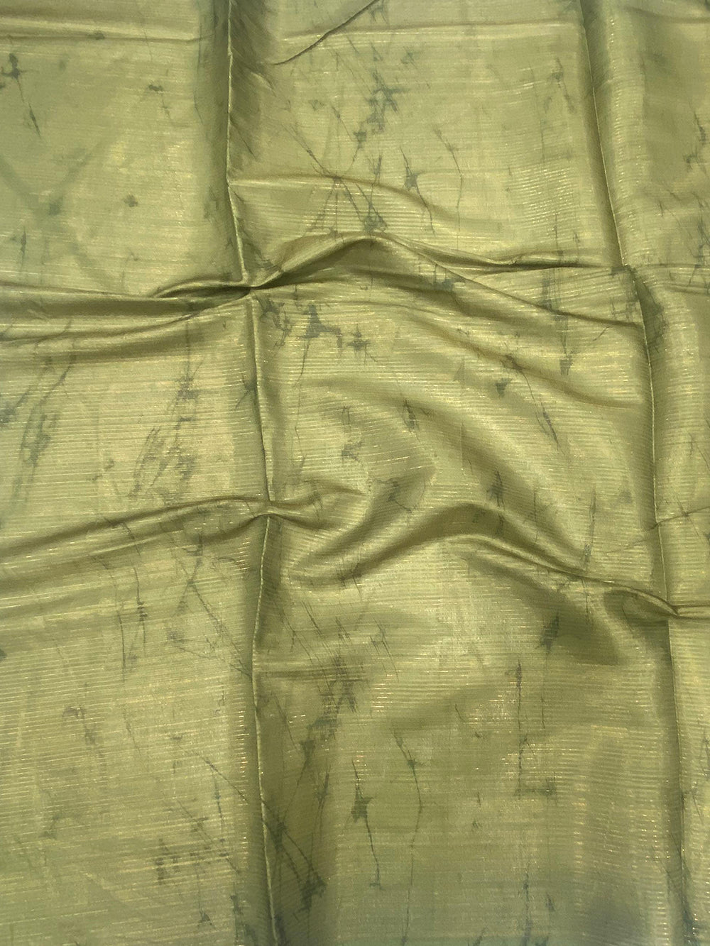 Light Green Tussar Zari Floral Saree