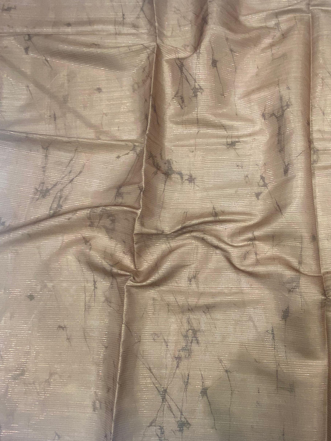 Petals Peach Tussar Zari Floral Saree