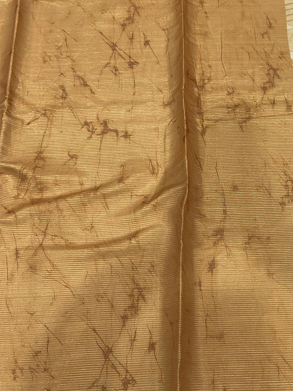 Honey Yellow Semi Zari Tussar Botanical Saree