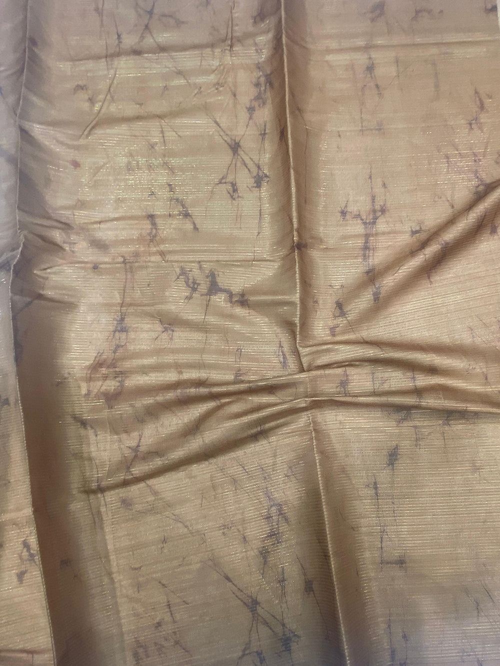 Coffee Brown Semi Gold Zari Tussar Saree