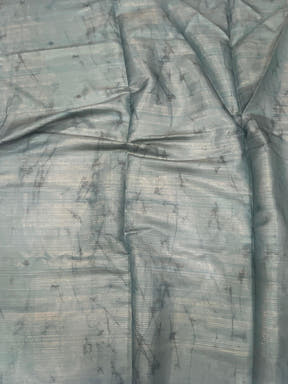 Teal Semi Gold Zari Tussar Saree
