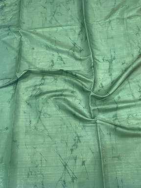 Jade Green Zari Tussar Printed Saree

