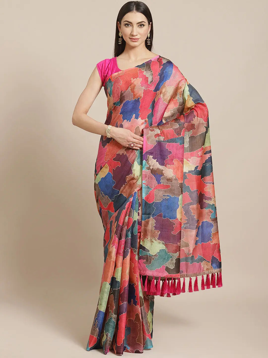 Soft Silk Zari Tissue Weaving Flower Print Saree