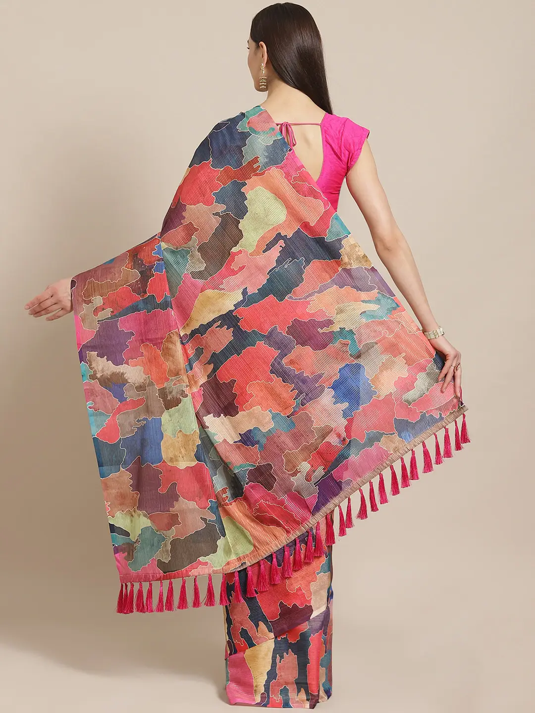 Soft Silk Zari Tissue Weaving Flower Print Saree