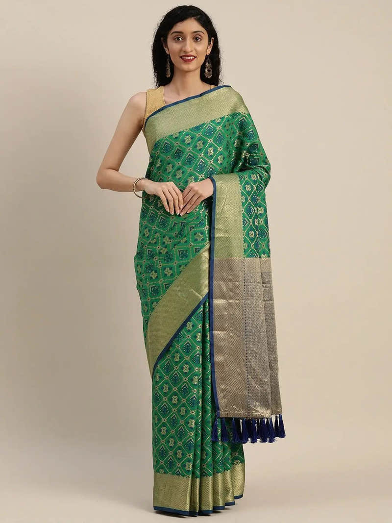 Soft Banarasi Patola Zari Party Wear Saree