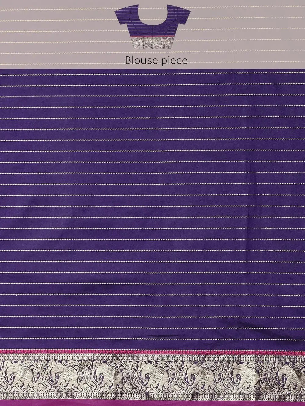  Banarasi Silk Saree with Checked Pattern & Woven Border
