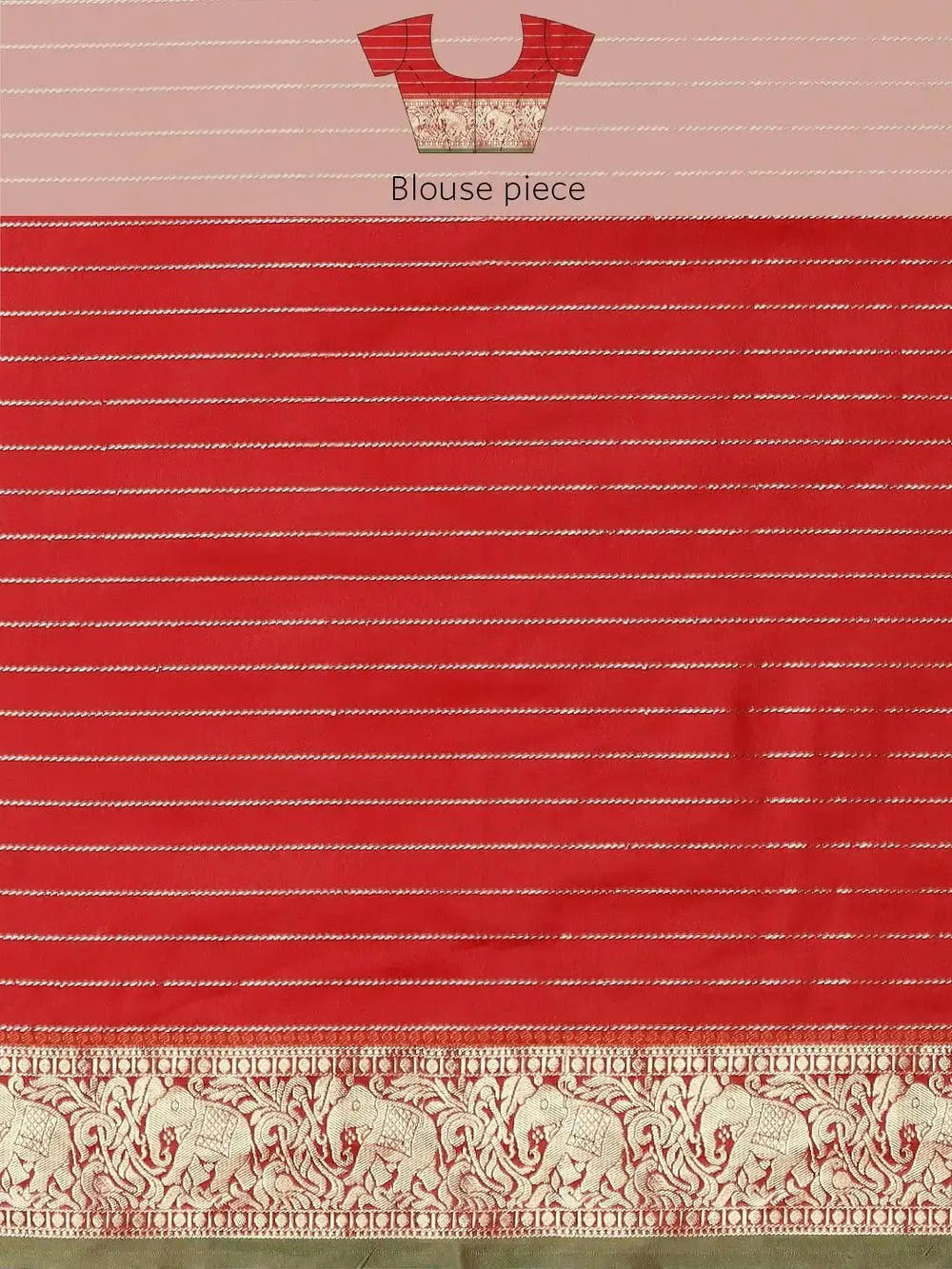  Exclusive Banarasi Silk Saree With Checked Pattern