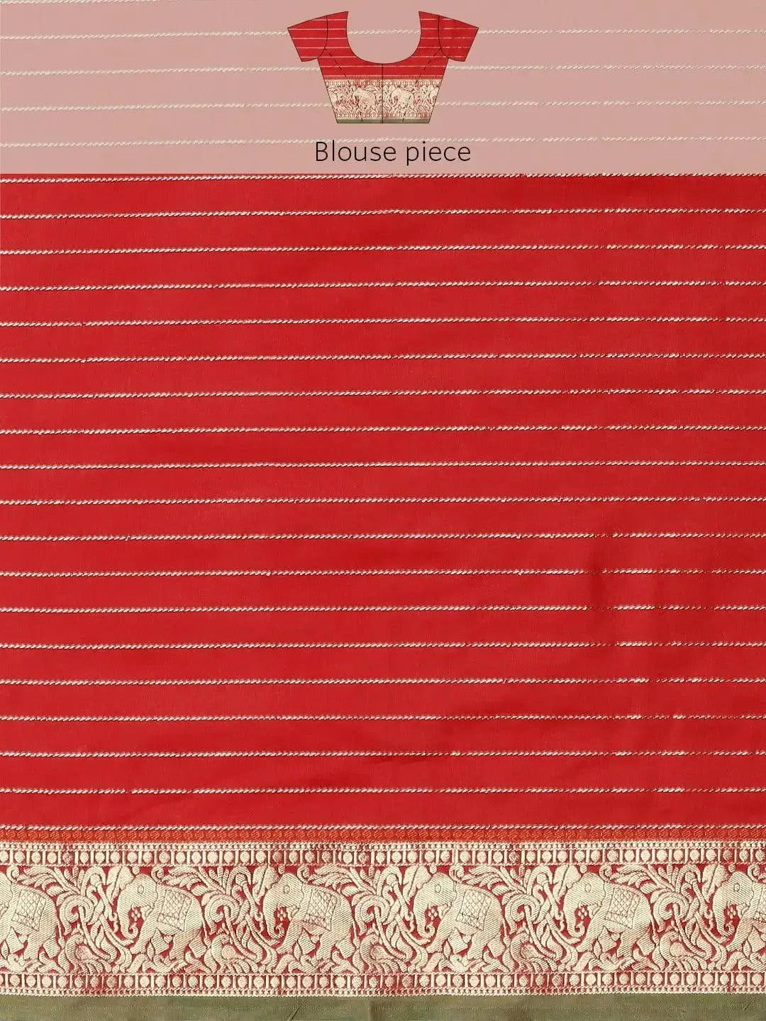 Exclusive Banarasi Silk Saree With Checked Pattern