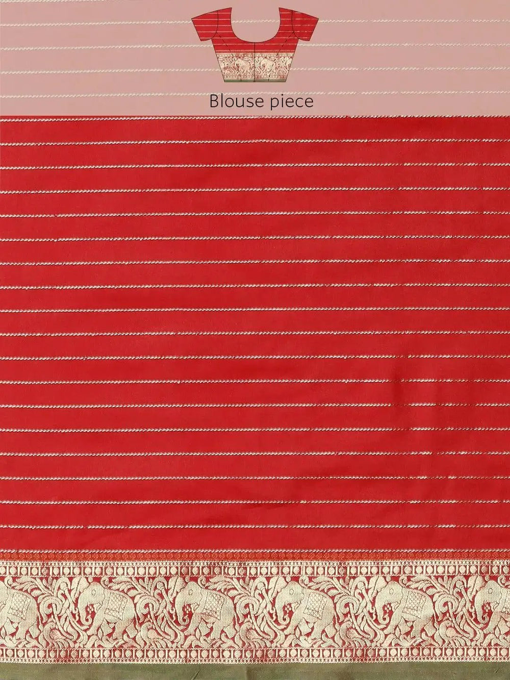  Exclusive Banarasi Silk Saree With Checked Pattern