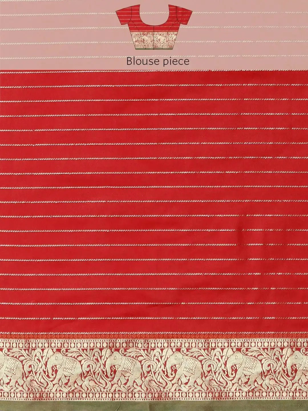  Exclusive Banarasi Silk Saree With Checked Pattern