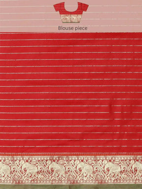  Exclusive Banarasi Silk Saree With Checked Pattern