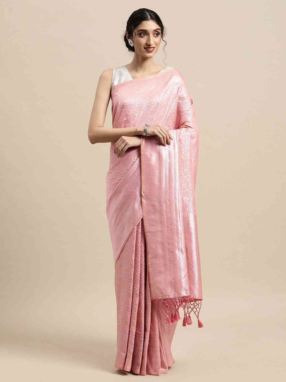 Stylish Zari Border Kanjivaram Silk Saree