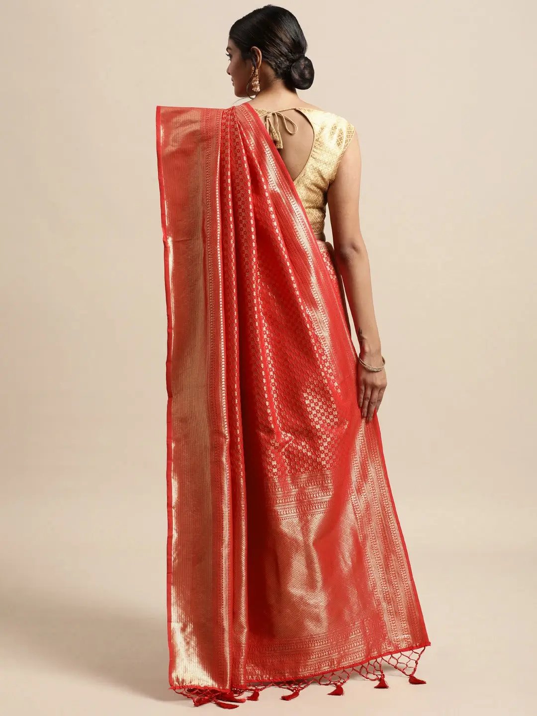 Kanjivaram silk sarees with woven designs Saree