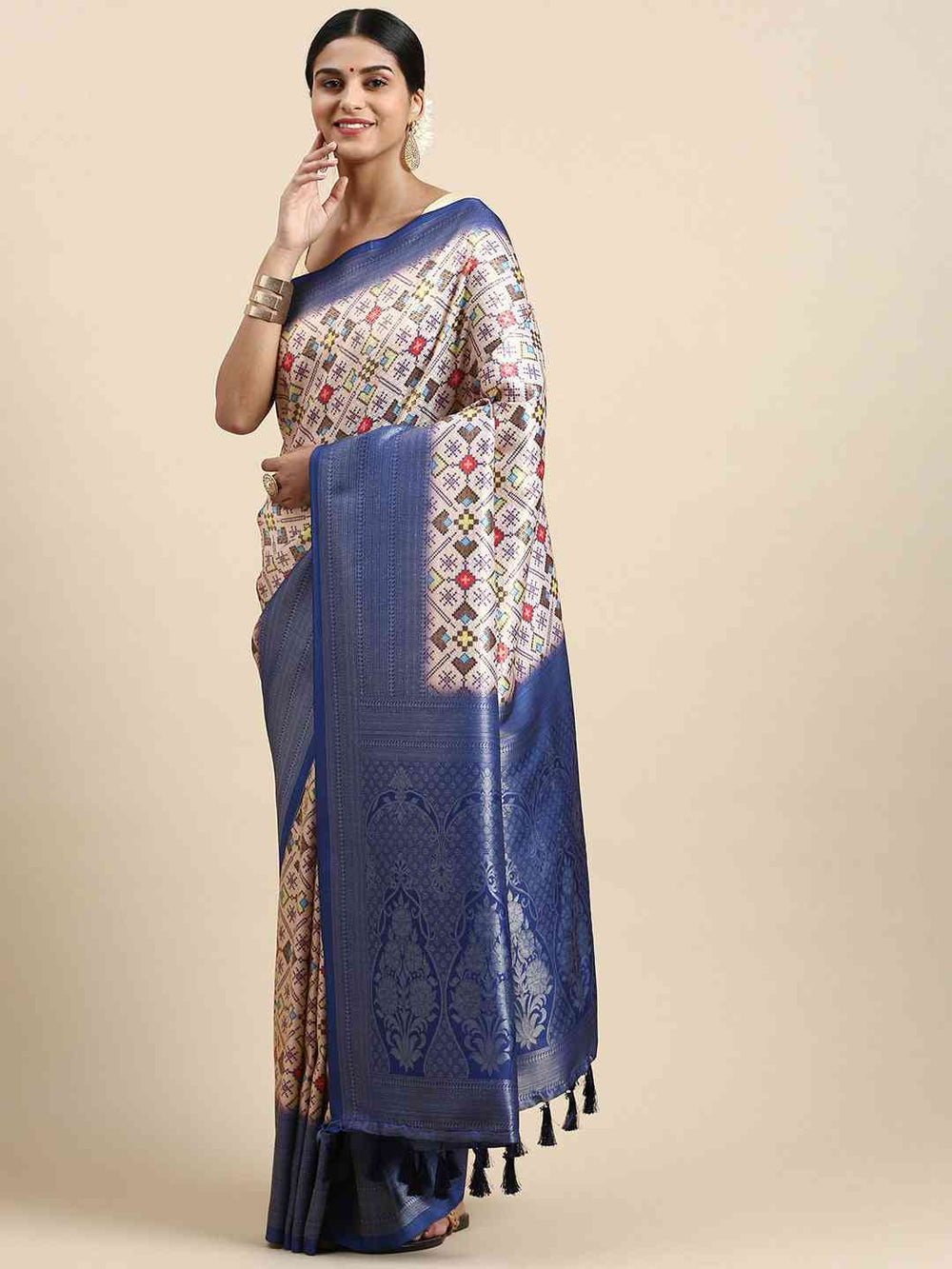  Soft Silk Digital Print Patola Saree for Party