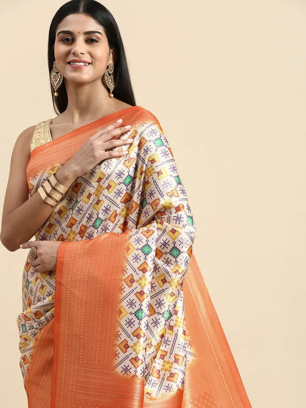  Soft Silk Digital Print Patola Saree for Party