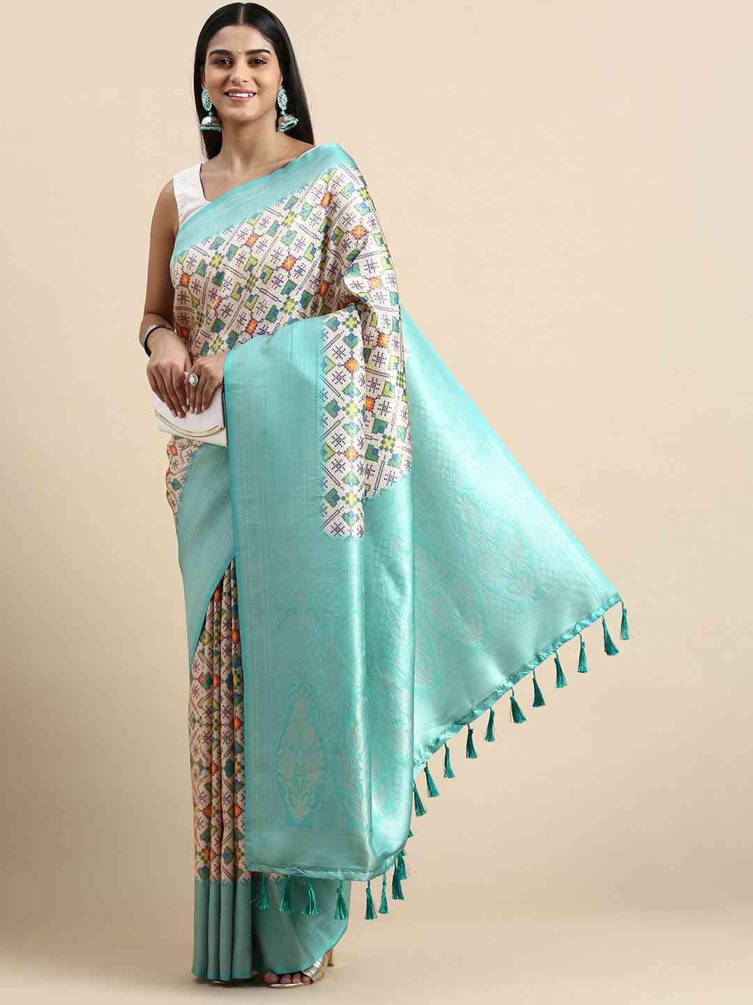 Soft Silk Digital Print Patola Saree