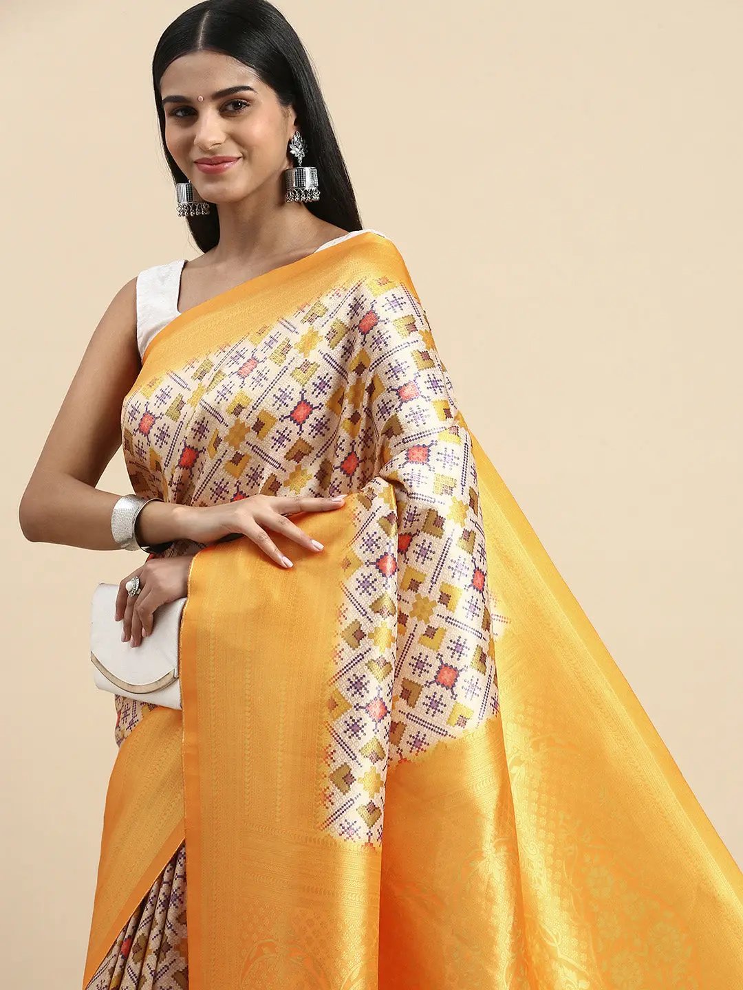 Soft Silk Digital Print Patola Saree